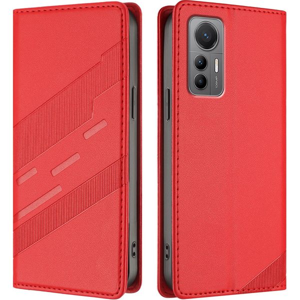 Custodia Per Xiaomi 12 Lite, Custodia A Portafoglio In Finto Cuoio Con Slot Per Schede E Funzione Stand Rot-image