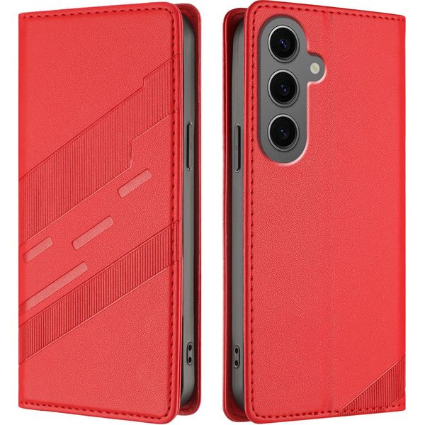 Custodia Per Samsung Galaxy S25+, Custodia A Portafoglio In Finto Cuoio Con Slot Per Schede E Funzione Stand Rot-image