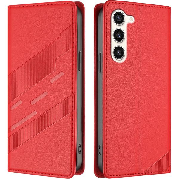 Custodia Per Samsung Galaxy S23, Custodia A Portafoglio In Finto Cuoio Con Slot Per Schede E Funzione Stand Rot-image