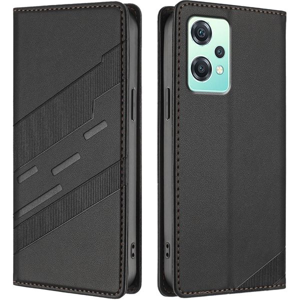 Custodia Per Oneplus Nord 2 Lite / Nord Ce 2 Lite 5G, Custodia A Portafoglio In Finto Cuoio Con Slot Per Schede E Funzione Stand Schwarz-image