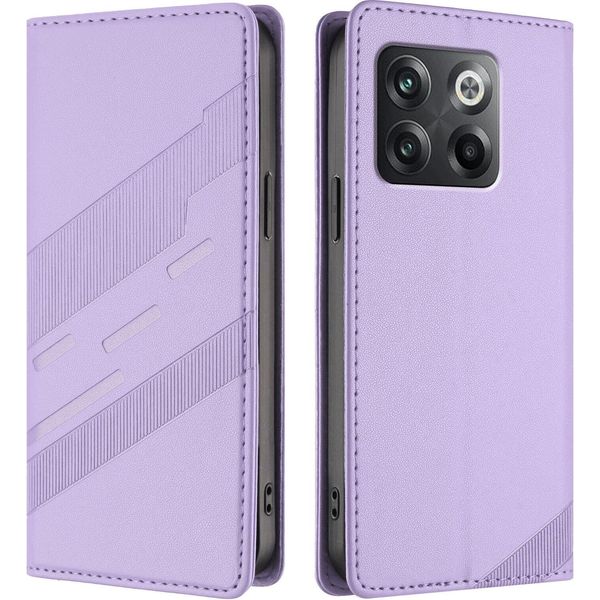 Custodia Per Oneplus 10T, Custodia A Portafoglio In Finto Cuoio Con Slot Per Schede E Funzione Stand Violett-image