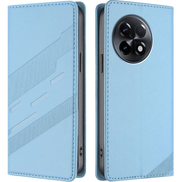 Custodia Per Oneplus 11R, Custodia A Portafoglio In Finto Cuoio Con Slot Per Schede E Funzione Stand Hellblau-image