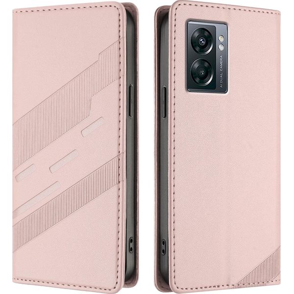 Custodia Per Oneplus Nord N300, Custodia Portafoglio In Finto Cuoio Con Slot Per Schede E Funzione Stand Rosa-image