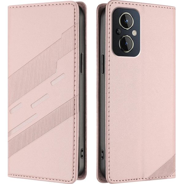 Custodia Per Oneplus Nord N20 5G, Custodia Portafoglio In Finto Cuoio Con Slot Per Schede E Funzione Stand Rosa-image