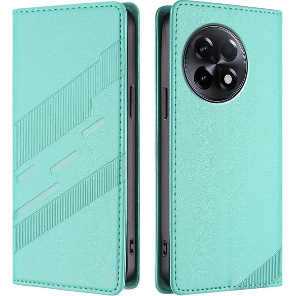 Custodia Per Oneplus 11R, Custodia A Portafoglio In Finto Cuoio Con Slot Per Schede E Funzione Stand TüRkis-image