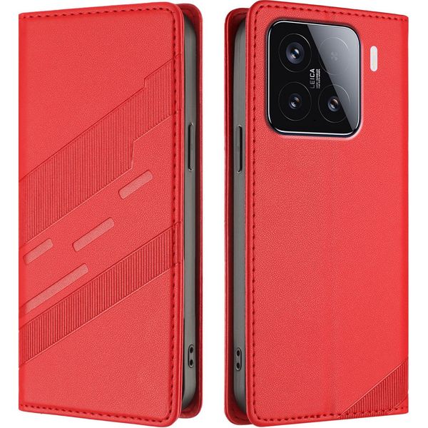 Custodia Per Xiaomi 15, Custodia A Portafoglio In Finto Cuoio Con Slot Per Schede E Funzione Stand Rot-image