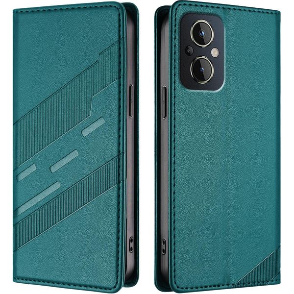 Custodia Per Oneplus Nord N20 5G, Custodia A Portafoglio In Finto Cuoio Con Slot Per Schede E Funzione Stand GrüN-image