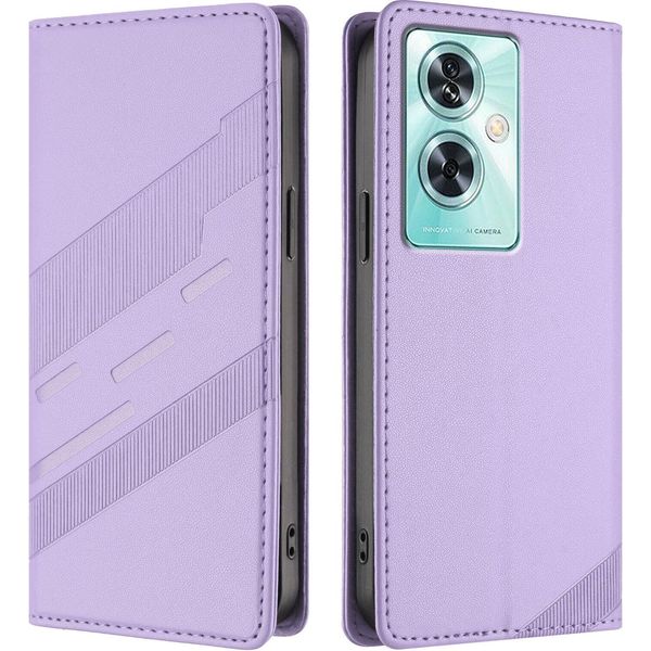 Custodia Per Oneplus Nord N30 Se, Custodia A Portafoglio In Finto Cuoio Con Slot Per Schede E Funzione Stand Violett-image