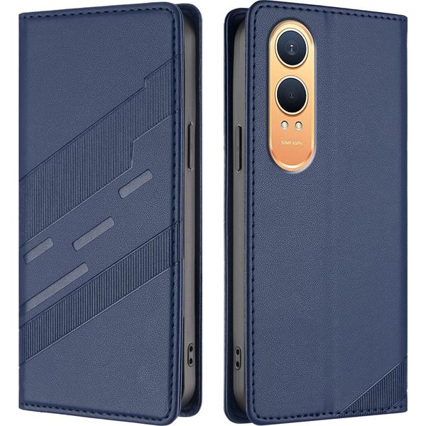 Custodia Per Oneplus Nord CE4 Lite, Custodia A Portafoglio In Finto Cuoio Con Slot Per Schede E Funzione Stand Blau-image