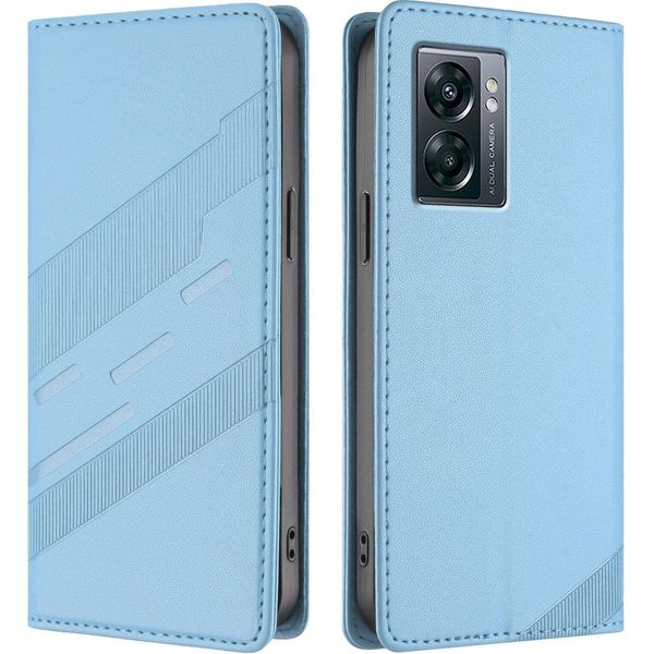 Custodia Per Oneplus Nord N300, Custodia A Portafoglio In Finto Cuoio Con Slot Per Schede E Funzione Stand Hellblau-image