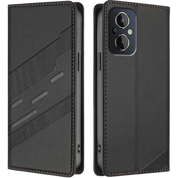 Custodia Per Oneplus Nord N20 5G, Custodia A Portafoglio In Finto Cuoio Con Slot Per Schede E Funzione Stand Schwarz-image