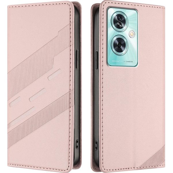Custodia Per Oneplus Nord N30 Se, Custodia Portafoglio In Finto Cuoio Con Slot Per Schede E Funzione Stand Rosa-image