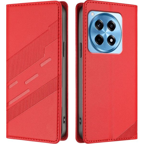 Custodia Per Oneplus 12R, Custodia A Portafoglio In Finto Cuoio Con Slot Per Schede E Funzione Stand Rot-image