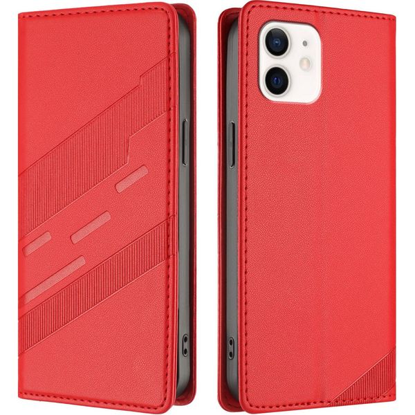 Custodia Per Iphone 11, Custodia A Portafoglio In Finto Cuoio Con Slot Per Schede E Funzione Stand Rot-image
