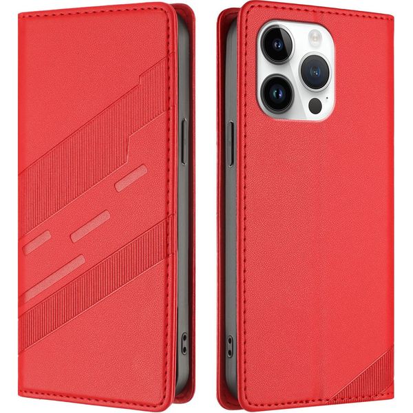 Custodia Per Iphone 13 Pro, Custodia A Portafoglio In Finto Cuoio Con Slot Per Schede E Funzione Stand Rot-image
