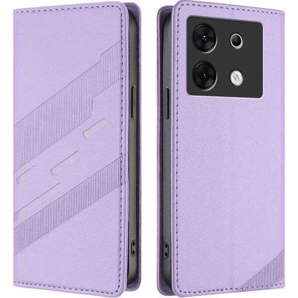 Custodia Per Infinix Zero 30 5G, Custodia A Portafoglio In Finto Cuoio Con Slot Per Carte E Funzione Stand Violett-image