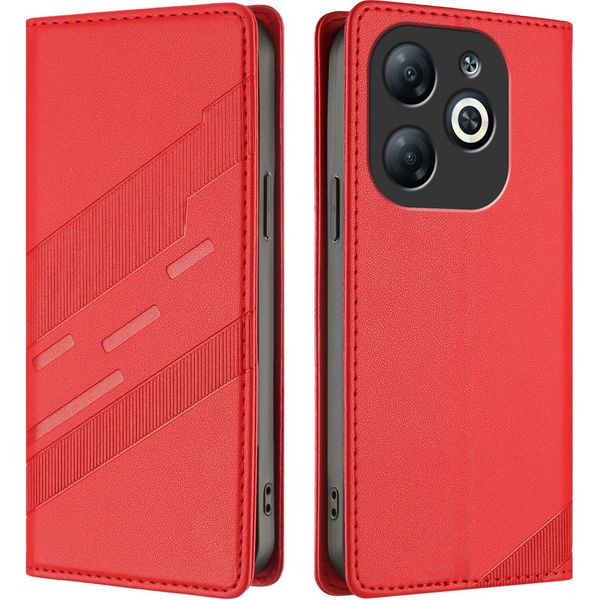 Custodia Per Infinix Smart 8, Custodia A Portafoglio In Finto Cuoio Con Slot Per Schede E Funzione Stand Rot-image