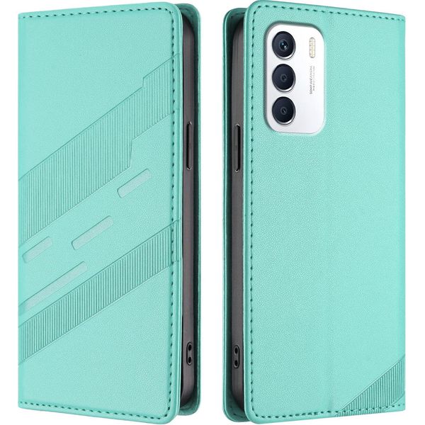 Custodia Per Infinix Zero 5G 2023, Custodia A Portafoglio In Finto Cuoio Con Slot Per Carte E Funzione Stand TüRkis-image