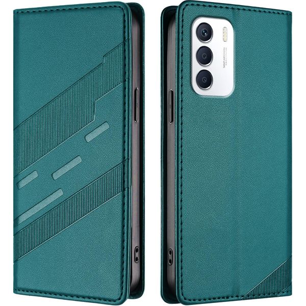 Custodia Per Infinix Zero 5G 2023, Custodia A Portafoglio In Finto Cuoio Con Slot Per Carte E Funzione Stand GrüN-image
