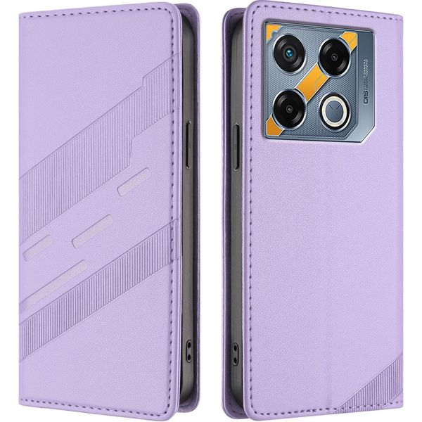 Custodia Per Infinix Gt 20 Pro, Custodia A Portafoglio In Finto Cuoio Con Slot Per Carte E Funzione Stand Violett-image