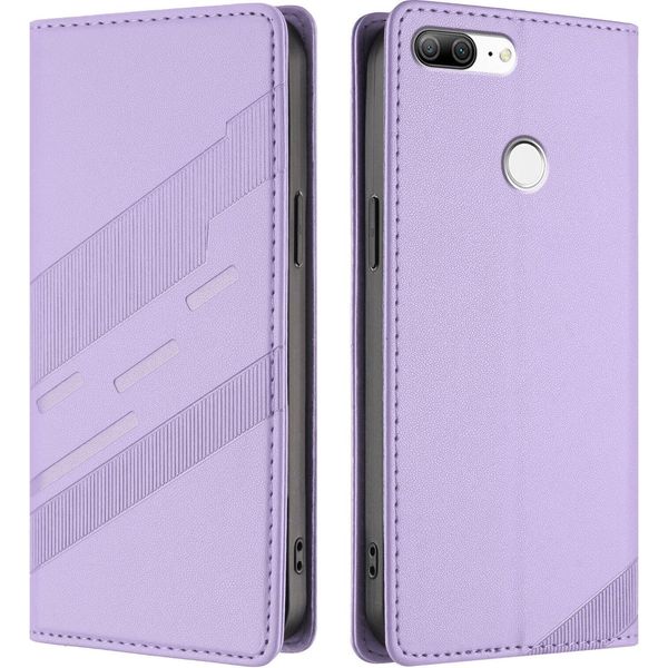 Custodia Per Honor 9 Lite, Custodia A Portafoglio In Finto Cuoio Con Slot Per Carte E Funzione Stand Violett-image