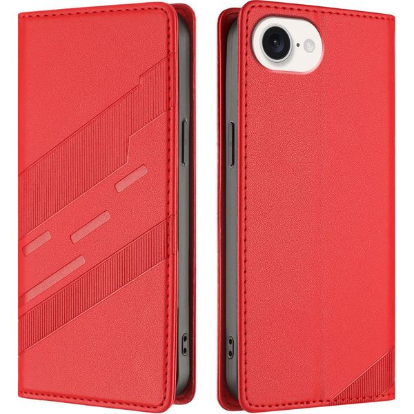 Custodia Per Iphone 16E, Custodia A Portafoglio In Finto Cuoio Con Slot Per Schede E Funzione Stand Rot-image