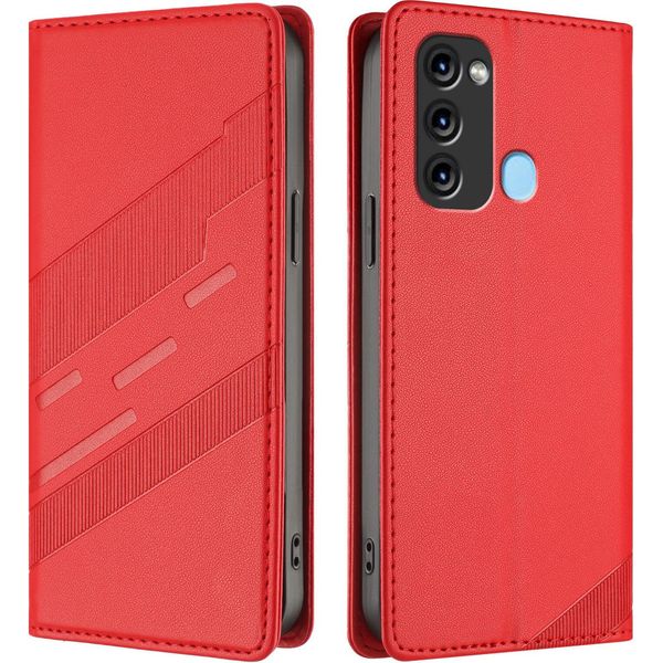 Custodia Per Itel P38/Itel S17/Itel Vision 3, Custodia A Portafoglio In Finto Cuoio Con Slot Per Schede E Funzione Stand Rot-image