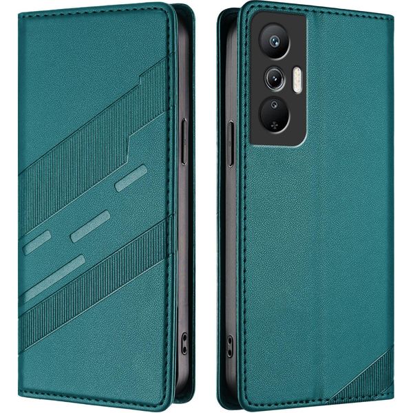 Custodia Per Infinix Hot 20S, Custodia A Portafoglio In Finto Cuoio Con Slot Per Carte E Funzione Stand GrüN-image