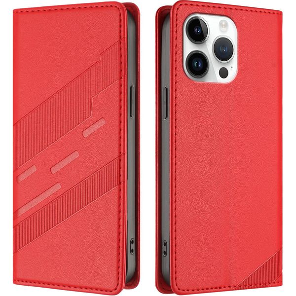 Custodia Per Iphone 14 Pro Max, Custodia A Portafoglio In Finto Cuoio Con Slot Per Schede E Funzione Stand Rot-image