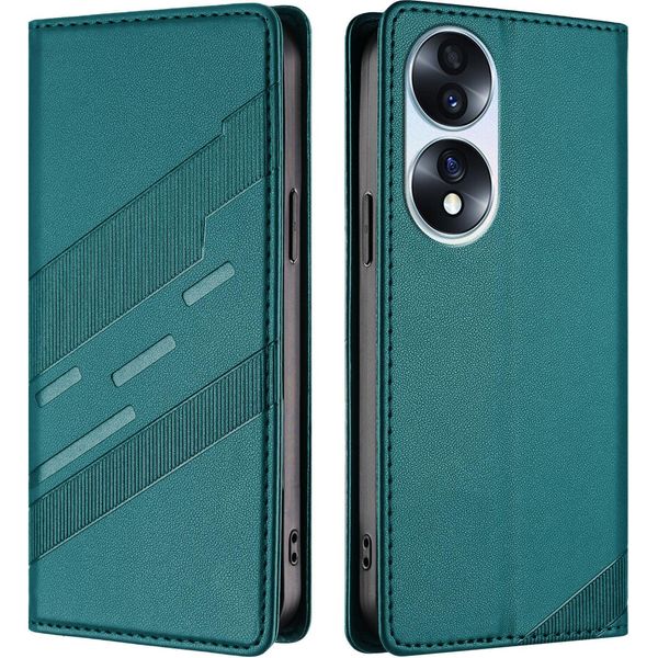 Custodia Per Honor 70, Custodia A Portafoglio In Finto Cuoio Con Slot Per Carte E Funzione Stand GrüN-image