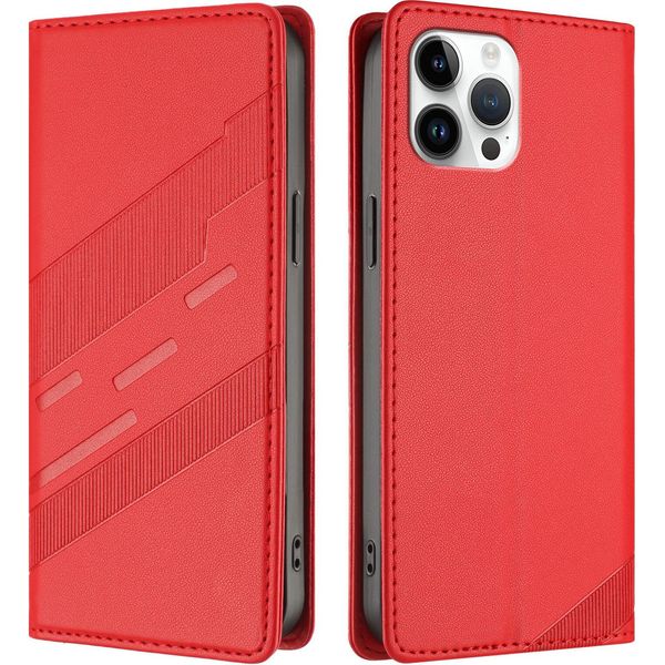 Custodia Per Iphone 12 Pro Max, Custodia A Portafoglio In Finto Cuoio Con Slot Per Schede E Funzione Stand Rot-image