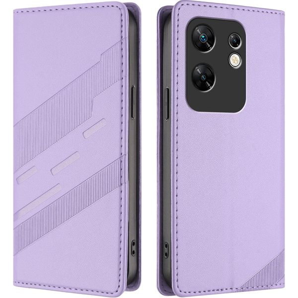 Custodia Per Infinix Zero 30 4G, Custodia A Portafoglio In Finto Cuoio Con Slot Per Schede E Funzione Stand Violett-image
