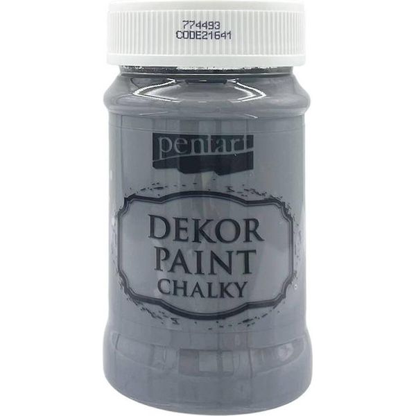 Dekor Paint Pittura A Gesso Grafite - Grigio Grafite 100Ml - Pentart-image