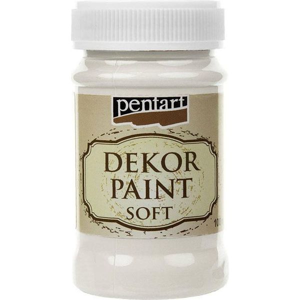 Dekor Paint Pittura A Gesso Bianco Crema - Bianco Crema 100Ml - Pentart-image
