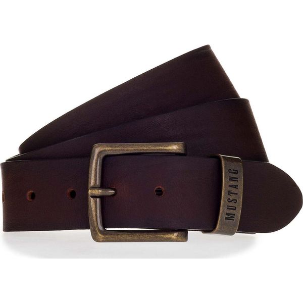 Mustang Pelle Cintura 40Mm Leather Belt W105 Darkbrown Marrone Scuro-image