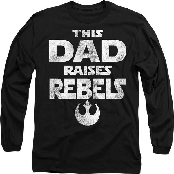 Star Wars - Maglietta "Papà Alleva Ribelli"" Per Uomo/Donna Unisex - Festa Del Papà TV14693 (Xxl) (Nero)"-image