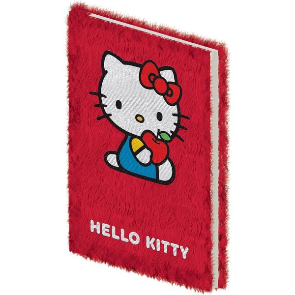 Hello Kitty - Quaderno Rilegato, Mela, Peluche, A5 PM11772 (22,5 Cm X 16,5 Cm X 2,3 Cm) (Rosso/Blu/Bianco)-image