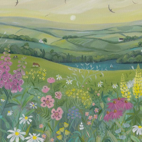 Julia Crossland - Leinwanddruck "Lungo Il Sentiero Costiero"" PM11883 (40,5 Cm X 40,5 Cm) (Bunt)"-image