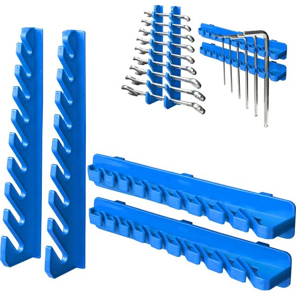 Set 2X Portachiavi 4 Pz. Per Pannello Portautensili Pannello Portautensili Blu-image