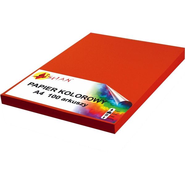 Carta Colorata A4 100G Rosso Intensivo 100 Fogli-image