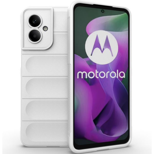 Custodia Per Motorola Moto G55 Custodia Protettiva In Silicone Tpu Morbido Antiurto Bianco-image