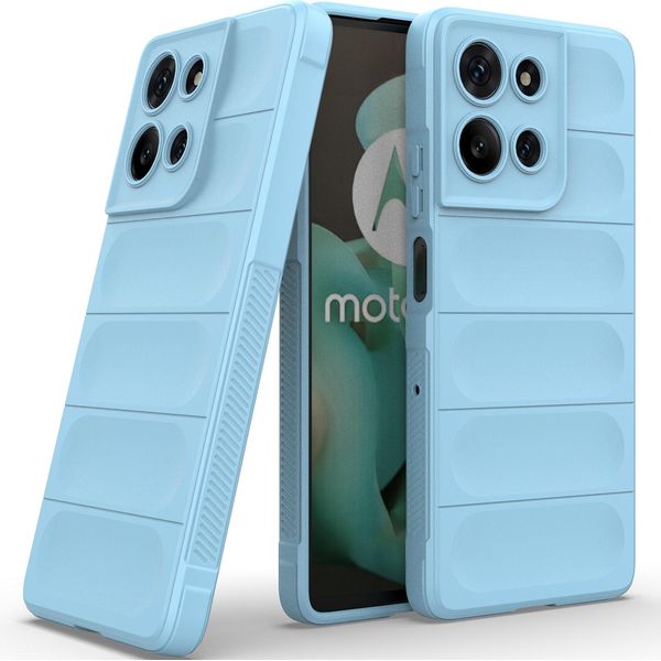 Custodia Per Motorola Moto G75 Custodia Protettiva In Silicone Tpu Morbido Antiurto Blu-image