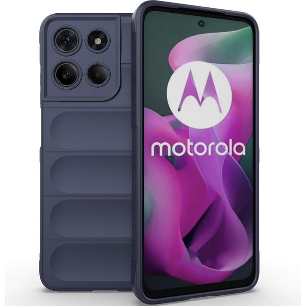 Custodia Per Motorola Moto G15 Custodia Protettiva In Silicone Tpu Morbido Antiurto Blu Scuro-image