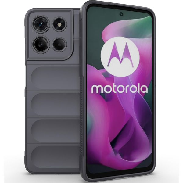 Custodia Per Motorola Moto G15 Custodia Protettiva In Silicone Tpu Morbido Antiurto Grigio Scuro-image