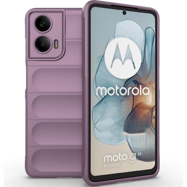 Custodia Per Motorola Moto G24 Power Custodia Protettiva In Silicone Tpu Morbido Antiurto Viola-image