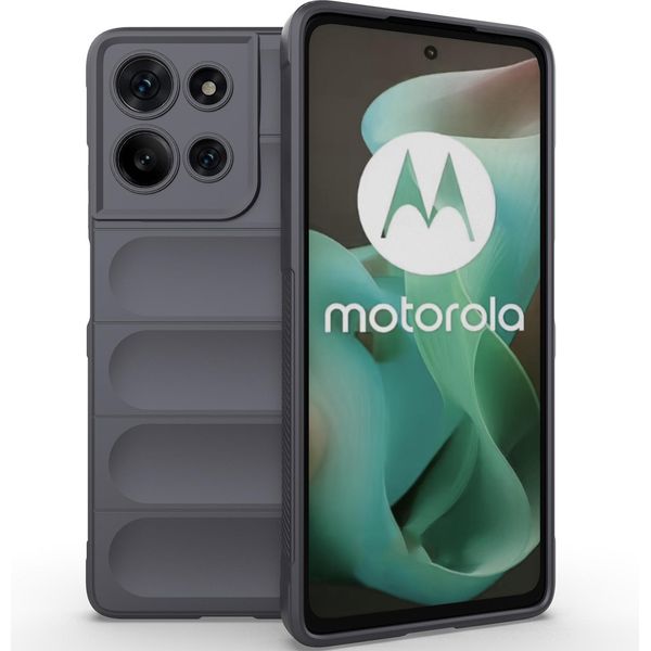 Custodia Per Motorola Moto G75 Custodia Protettiva In Silicone Tpu Morbido Antiurto Grigio Scuro-image