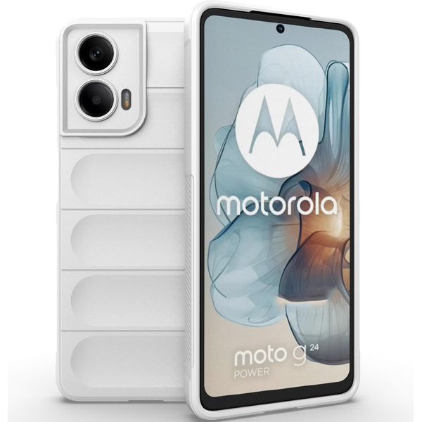 Custodia Per Motorola Moto G24 Power Custodia Protettiva In Silicone Tpu Morbido Antiurto Bianco-image