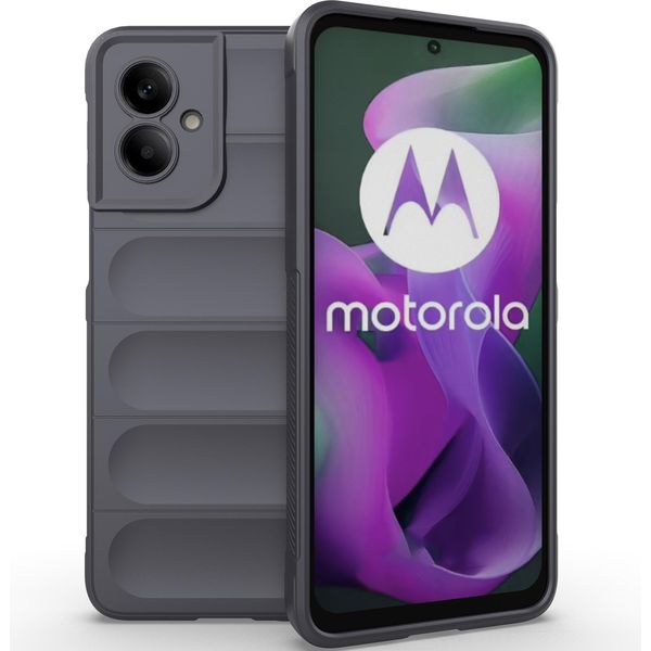Custodia Per Motorola Moto G55 Custodia Protettiva In Silicone Tpu Morbido Antiurto Grigio Scuro-image
