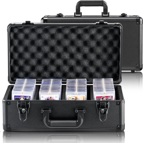 108 Psa Trading Card Storage Box 4 Slot Sport Card Holder Case-image