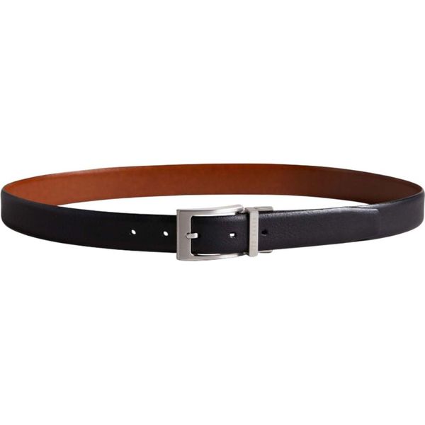 Ted Baker Cintura Karmer Reversible Leather Belt W90 Black Nero-image